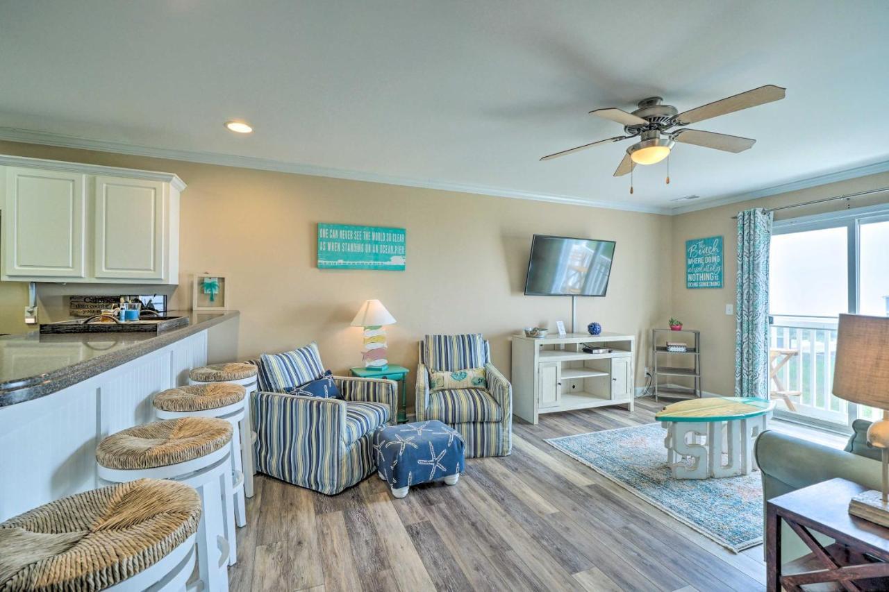 Ocean-View Oak Island Condo, 1 Block To Beach! Exterior foto